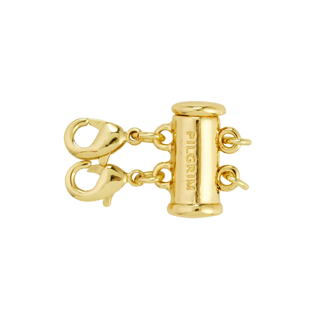 Fermoir pour deux colliers – plaqué or de Pilgrim