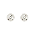 Fermoirs plats pour boucles d’oreilles – 7 mm – plaqué argent de Pilgrim