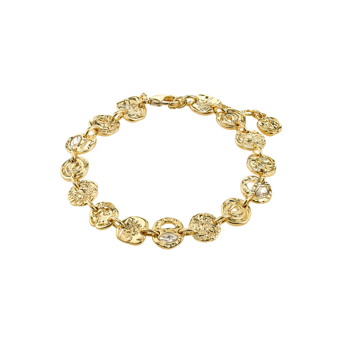 Fire bracelet pièces et cristaux – finition plaquée or de Pilgrim