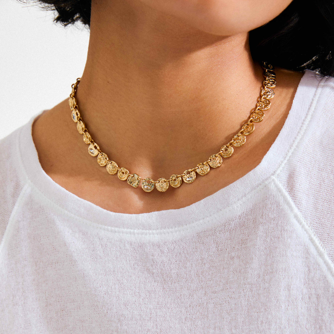 Fire collier pièces et cristaux – finition plaquée or de Pilgrim, vue 3