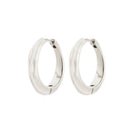 Boucles d’oreilles HARRISON anneaux ondulées – finition plaquée argent de Pilgrim