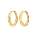 Boucles d’oreilles HARRISON anneaux ondulées – finition plaquée or de Pilgrim