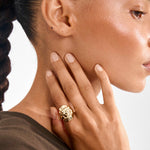 Bague HAZE coquillage – finition plaquée or de Pilgrim, vue 2