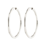 Boucles d'oreilles HAZE anneaux fins – finition plaquée argent de Pilgrim