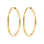 Boucles d'oreilles HAZE anneaux fins – finition plaquée or de Pilgrim