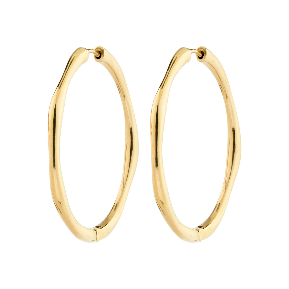 Boucles d'oreilles HAZE anneaux fins – finition plaquée or de Pilgrim