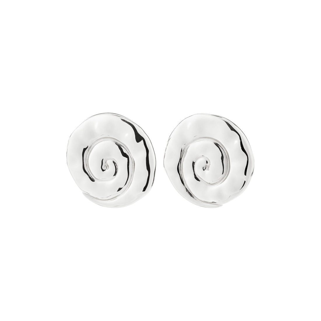 Boucles d’oreilles HAZE coquillage – finition plaquée argent de Pilgrim