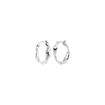 Boucles d'oreilles HERE torsadées – finition plaquée argent de Pilgrim, vue 1