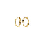 Boucles d'oreilles HERE torsadées – finition plaquée or de Pilgrim, vue 1