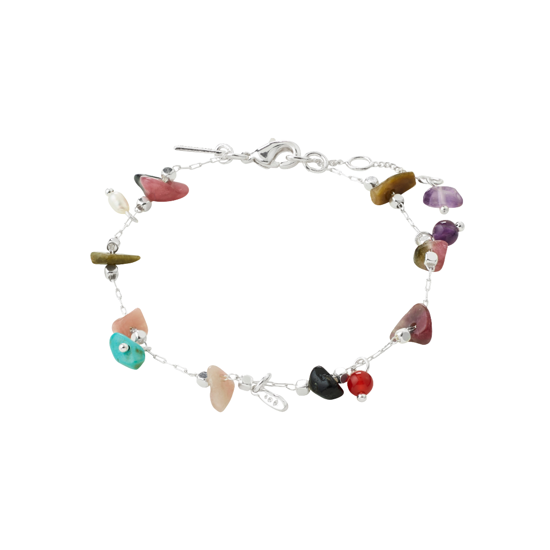 Bracelet HERE pierres semi-précieuses – finition plaquée argent de Pilgrim, vue 1