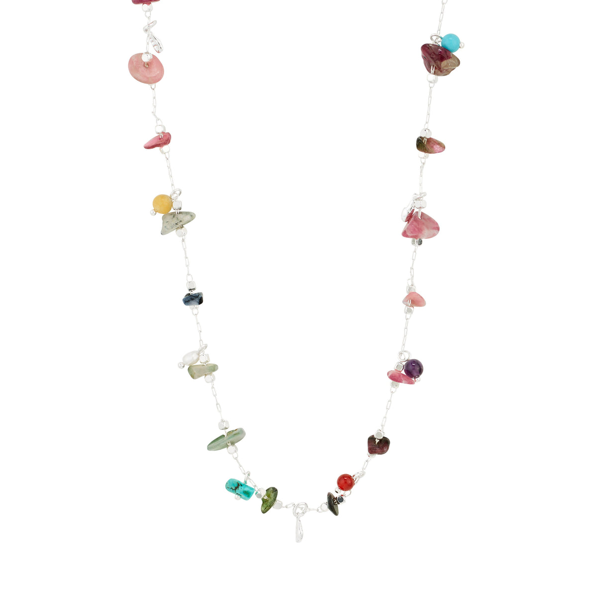 Collier HERE pierres semi-précieuses – finition plaquée argent de Pilgrim, vue 1