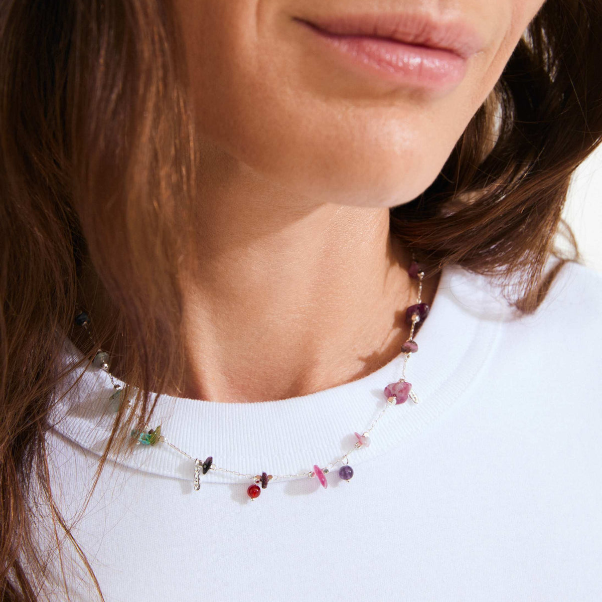 Collier HERE pierres semi-précieuses – finition plaquée argent de Pilgrim, vue 2
