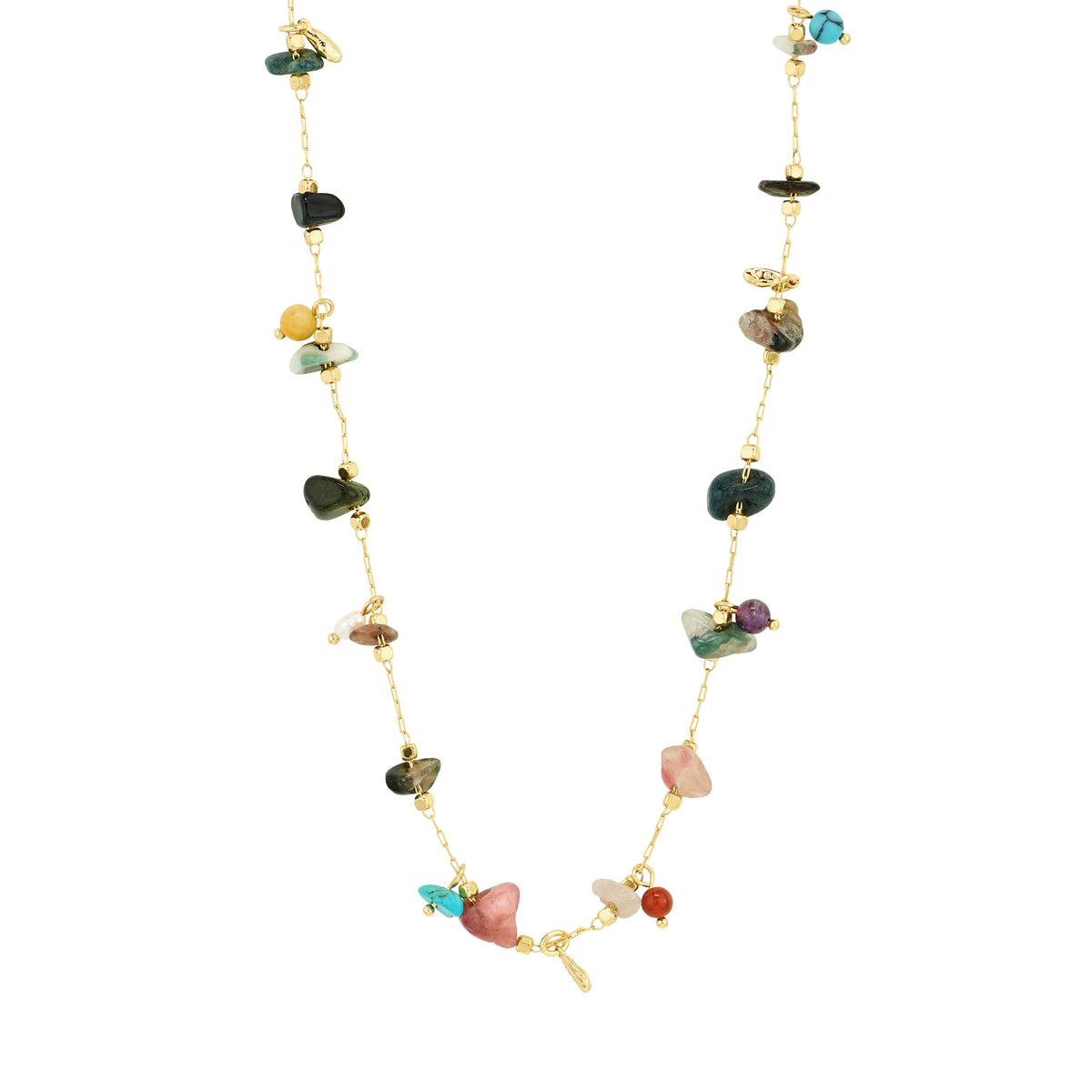 Collier HERE pierres semi-précieuses – finition plaquée or de Pilgrim, vue 1