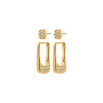Boucles d’oreilles INSTANT ensemble 2 en 1 – finition plaquée or de Pilgrim