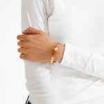 Iris bracelet pierres semi-précieuses beiges – beige de Pilgrim, vue 2