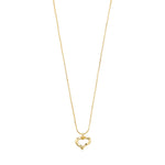 Iris collier pendentif cœur – finition plaquée or de Pilgrim