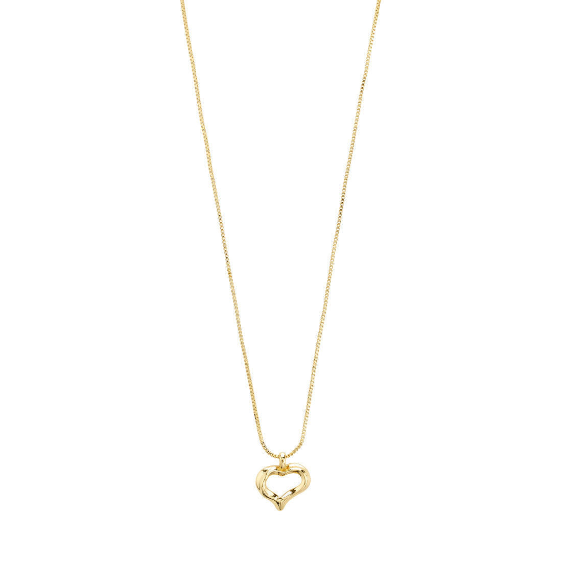Iris collier pendentif cœur – finition plaquée or de Pilgrim