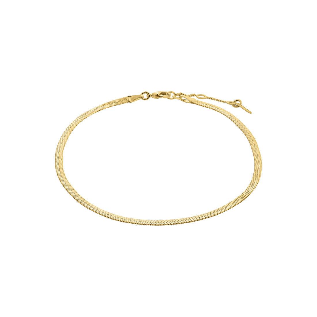 Chaîne de cheville JOANNA chevrons - 25 cm – finition plaquée or de Pilgrim
