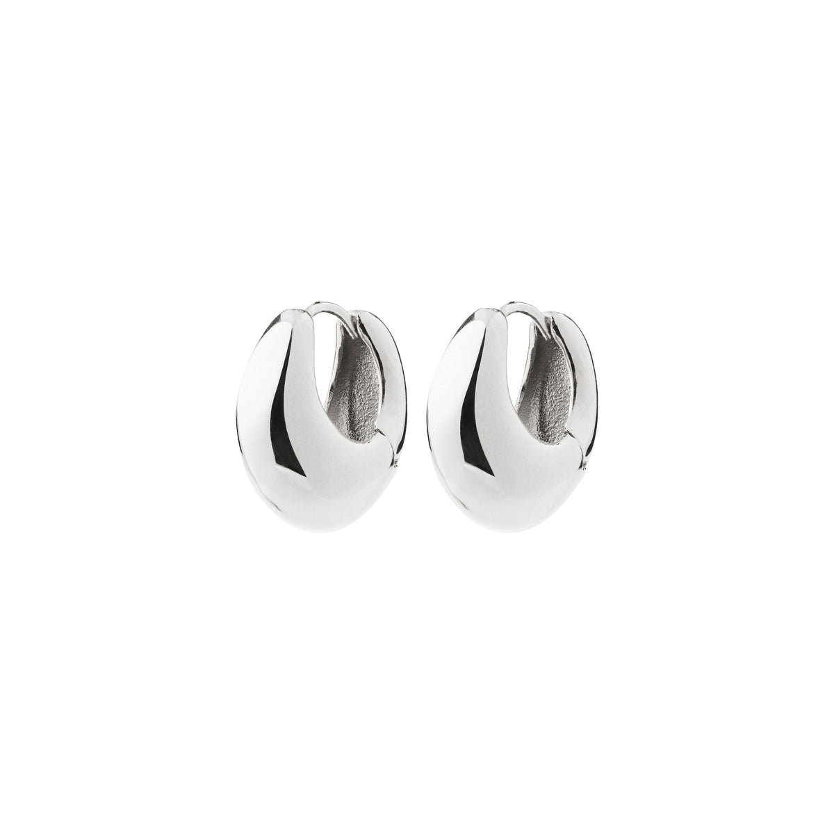 Boucles d'oreilles KAIROA épaisses – finition plaquée argent de Pilgrim, vue 1
