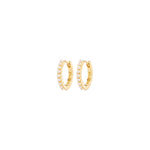 Boucles d'oreilles KALIA anneaux perles – finition plaquée or de Pilgrim