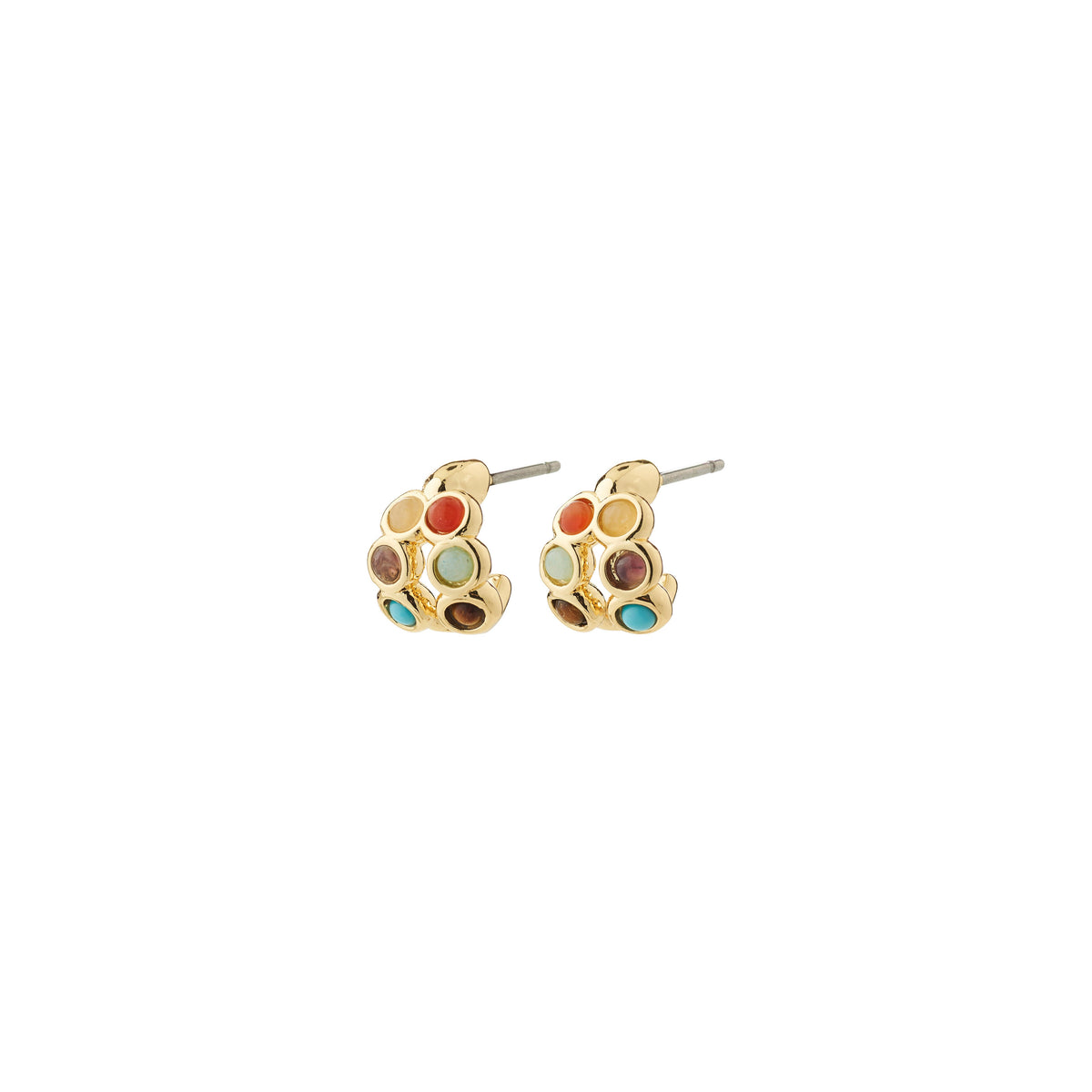 Boucles d'oreilles LONNIE pierres semi-précieuses – finition plaquée or de Pilgrim, vue 1