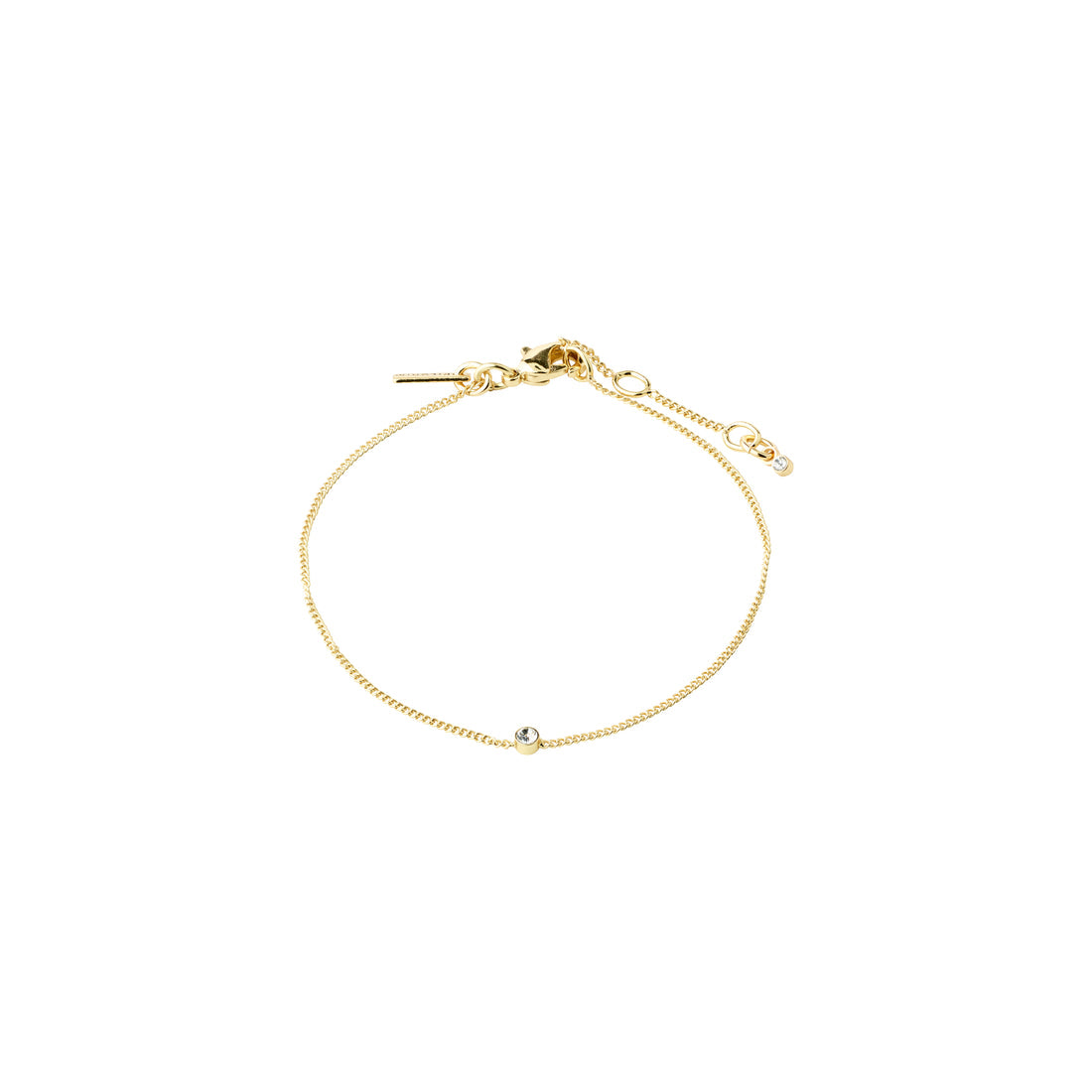 Bracelet LUMI fin cristaux – finition plaquée or de Pilgrim