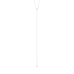 Collier LUMI en y cristaux – finition plaquée argent de Pilgrim