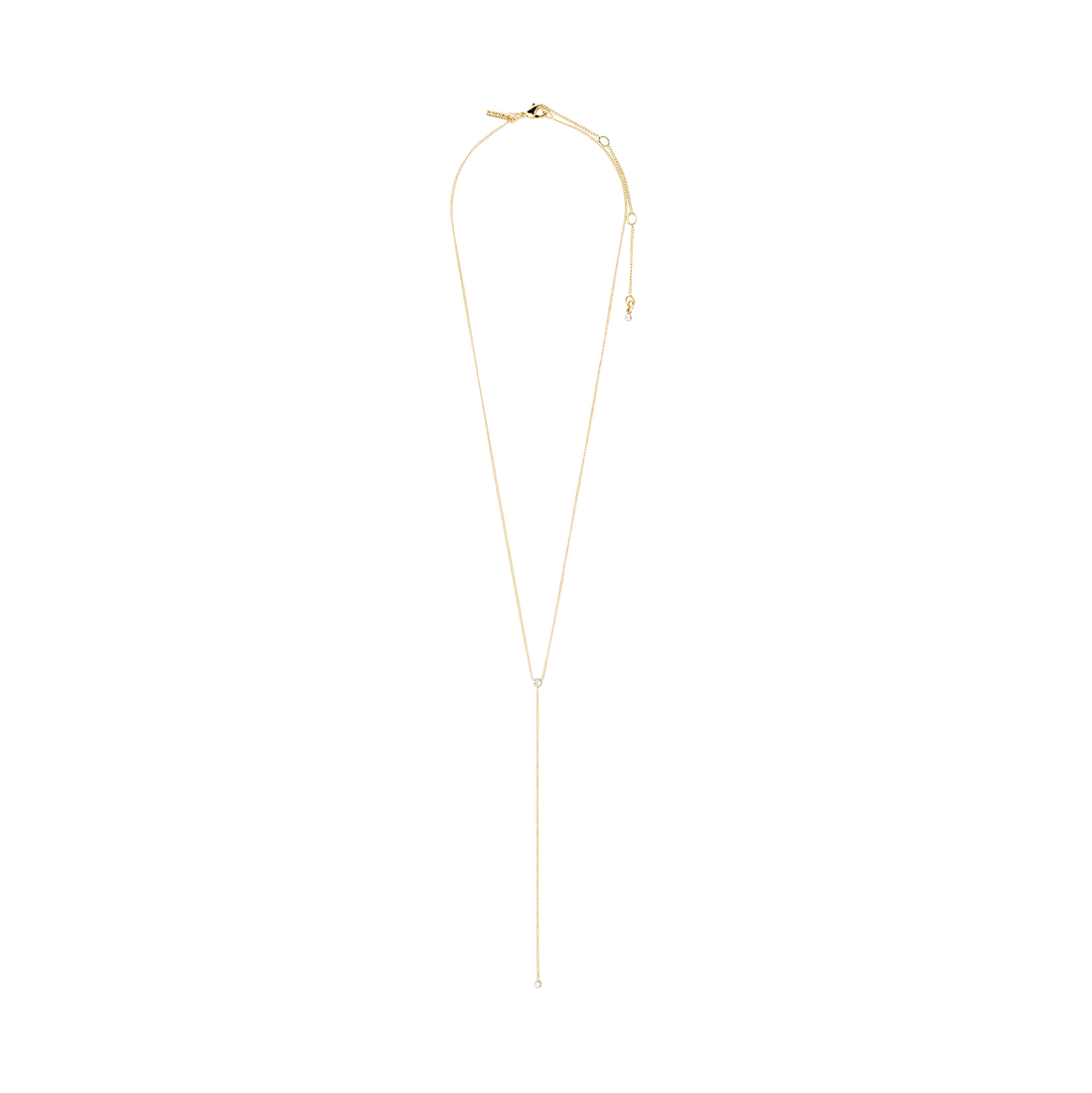 Collier LUMI en y cristaux – finition plaquée or de Pilgrim, vue 2