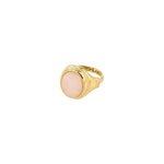 Lyndon bague quartz rose – finition plaquée or de Pilgrim