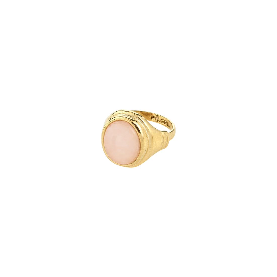 Lyndon bague quartz rose – finition plaquée or de Pilgrim