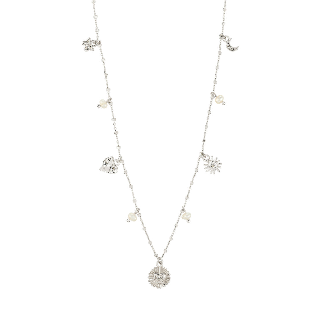 Mylan collier breloques cristaux – finition plaquée argent de Pilgrim