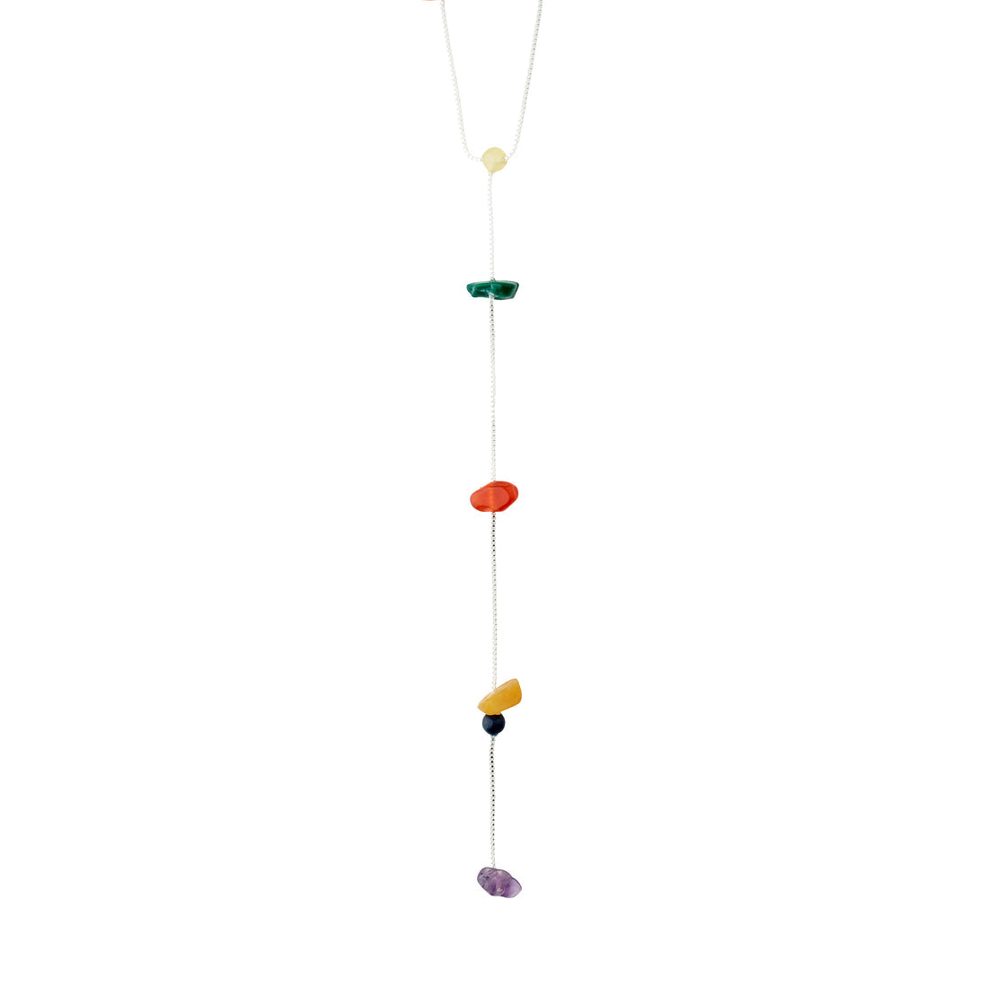 Collier NARI en y pierres semi-précieuses – finition plaquée argent de Pilgrim