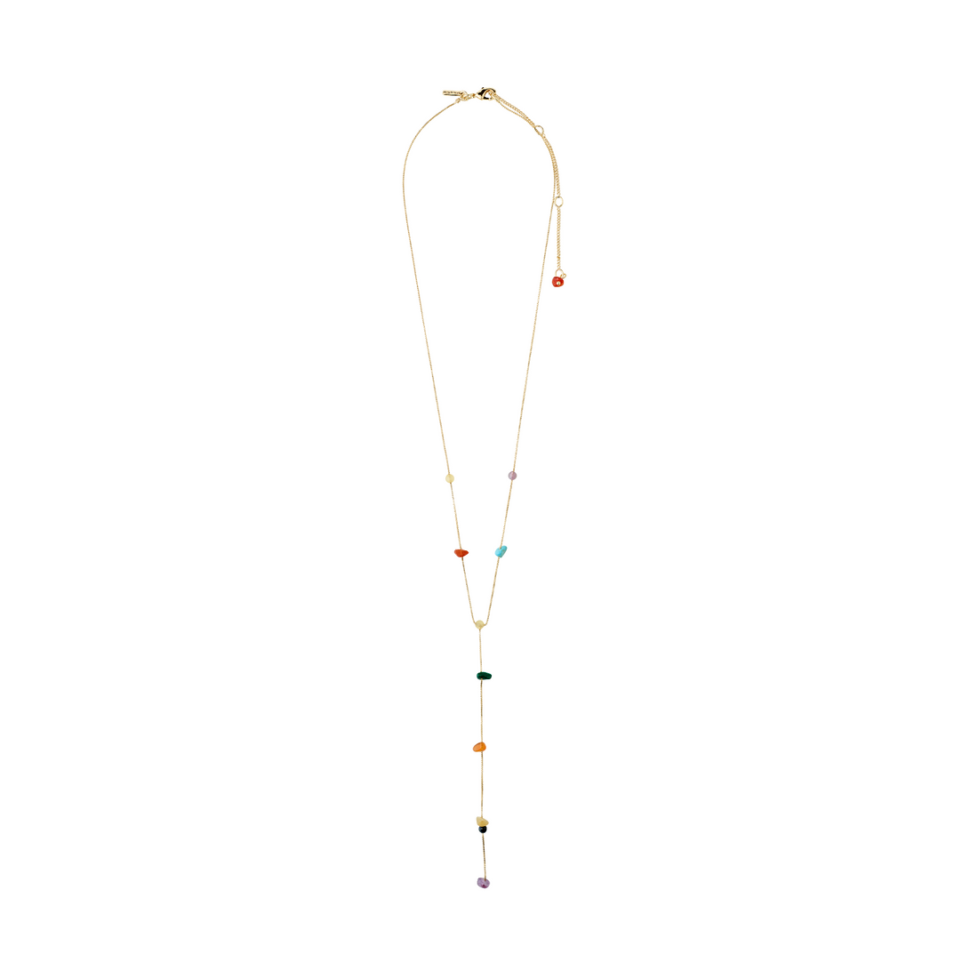 Collier NARI en y pierres semi-précieuses – finition plaquée or de Pilgrim, vue 2