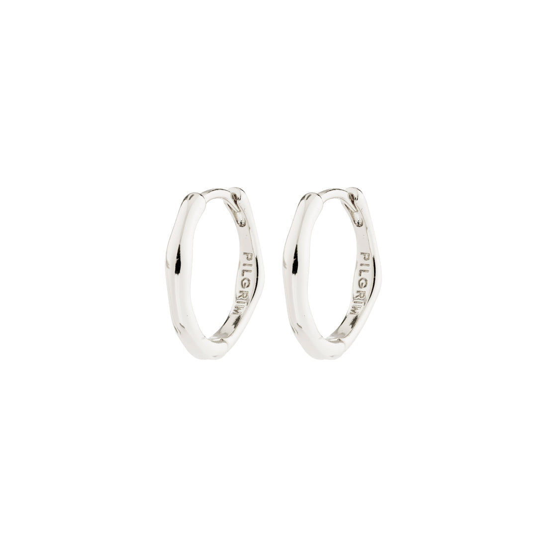 Boucles d'oreilles NOVA anneaux – finition plaquée argent de Pilgrim