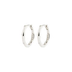 Boucles d'oreilles NOVA anneaux – finition plaquée argent de Pilgrim