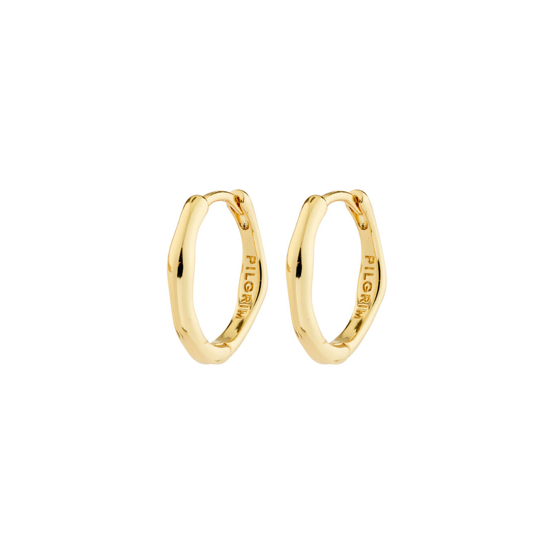 Boucles d'oreilles NOVA anneaux – finition plaquée or de Pilgrim