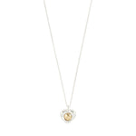 Collier NOVA cœur métaux mixte – finition plaquée argent de Pilgrim