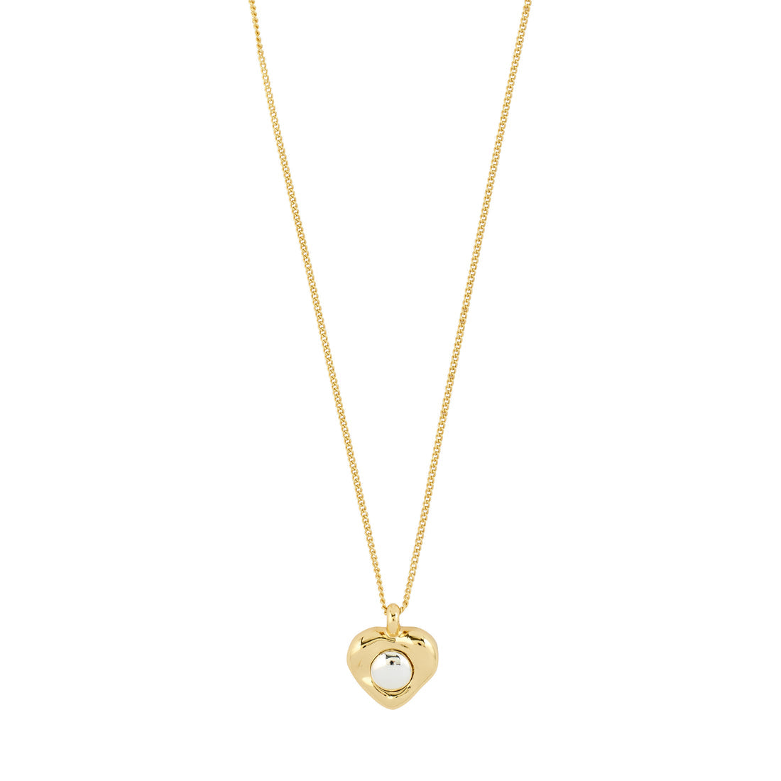 Collier NOVA cœur métaux mixte – finition plaquée or de Pilgrim