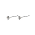 Petites boucles d'oreilles cristal SYLVIE – finition plaquée argent de Pilgrim