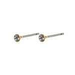 Petites boucles d'oreilles cristal SYLVIE – finition plaquée or de Pilgrim