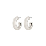Boucles d'oreilles PHASE anneaux 19 mm – finition plaquée argent de Pilgrim