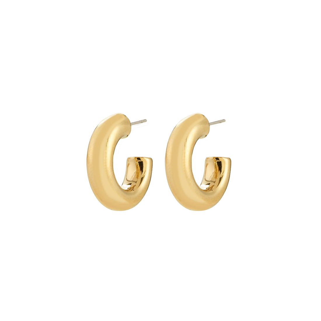 Boucles d'oreilles PHASE anneaux 19 mm – finition plaquée or de Pilgrim