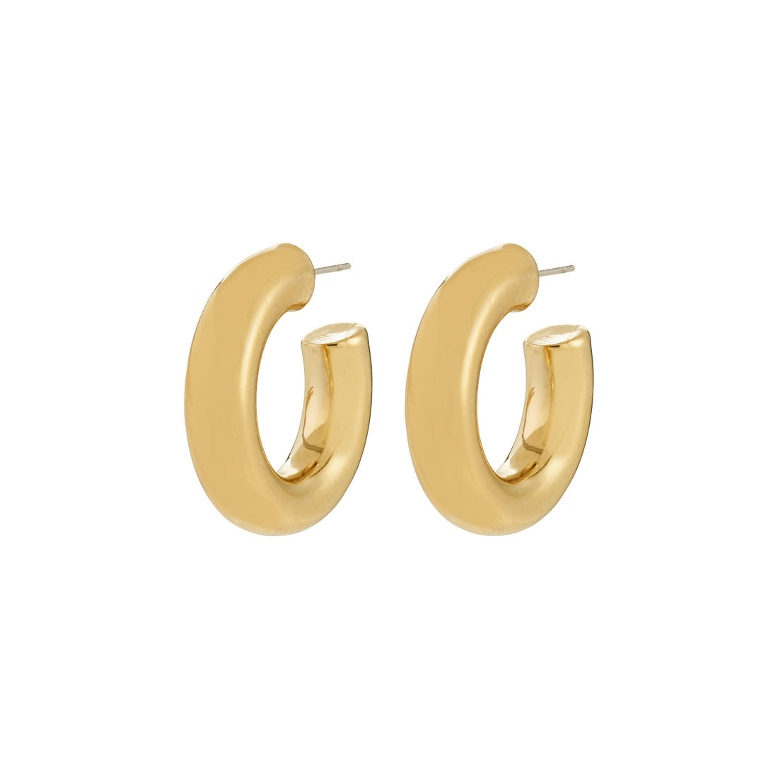 Boucles d'oreilles PHASE anneaux 26 mm – finition plaquée or de Pilgrim