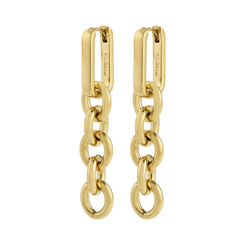 Boucles d’oreilles PHASE – finition plaquée or de Pilgrim