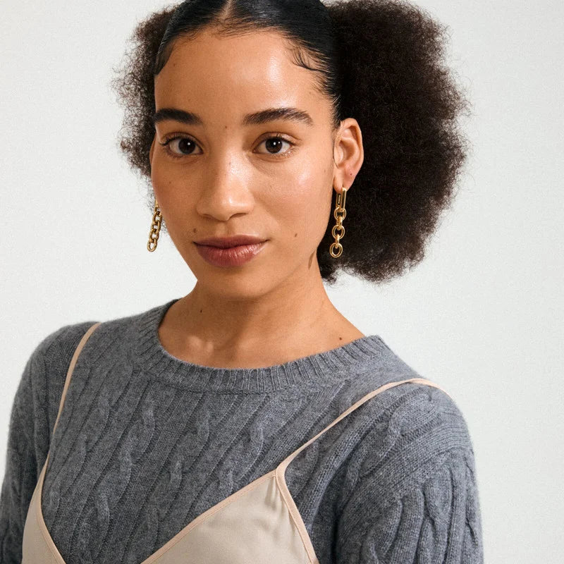 Boucles d’oreilles PHASE – finition plaquée or de Pilgrim, vue 2