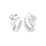Boucles d'oreilles PRESENCE épaisses – finition plaquée argent de Pilgrim, vue 1