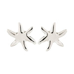 Boucles d’oreilles PRISM étoile de mer épaisses – finition plaquée argent de Pilgrim