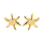 Boucles d’oreilles PRISM étoile de mer épaisses – finition plaquée or de Pilgrim