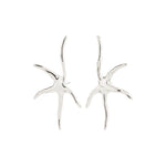 Boucles d’oreilles PRISM étoile de mer – finition plaquée argent de Pilgrim