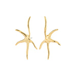 Boucles d’oreilles PRISM étoile de mer – finition plaquée or de Pilgrim